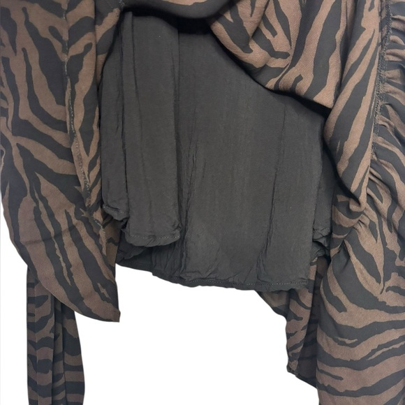 BA&SH Selena Zebra Print High Low Maxi Dress Size Small - Picture 10 of 16